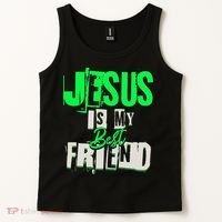 Jesus Is My Best Friend For Teenagers Catholic God Lovers Tank Top thumb 2