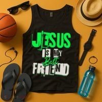 Jesus Is My Best Friend For Teenagers Catholic God Lovers Tank Top thumb 4