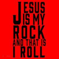 Jesus Is My Rock And Thats How I Roll Santa Hat thumb 1