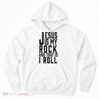Jesus Is My Rock And Thats How I Roll Hoodie thumb 0