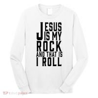 Jesus Is My Rock And Thats How I Roll Long Sleeve Shirt thumb 0