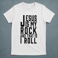 Jesus Is My Rock And Thats How I Roll T-Shirt thumb 5