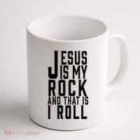 Jesus Is My Rock And Thats How I Roll Coffee Mug thumb 1