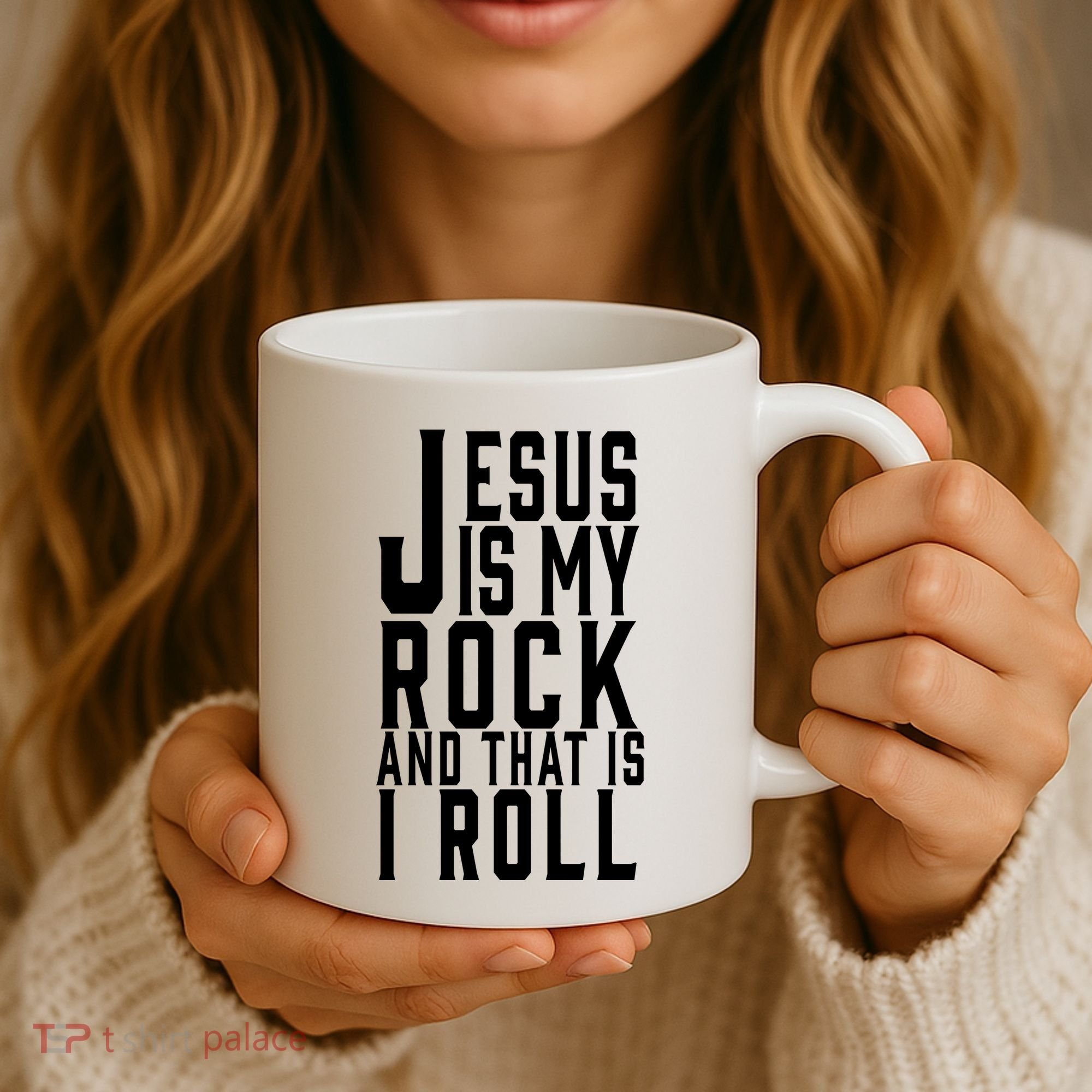 Jesus Is My Rock And Thats How I Roll Coffee Mug