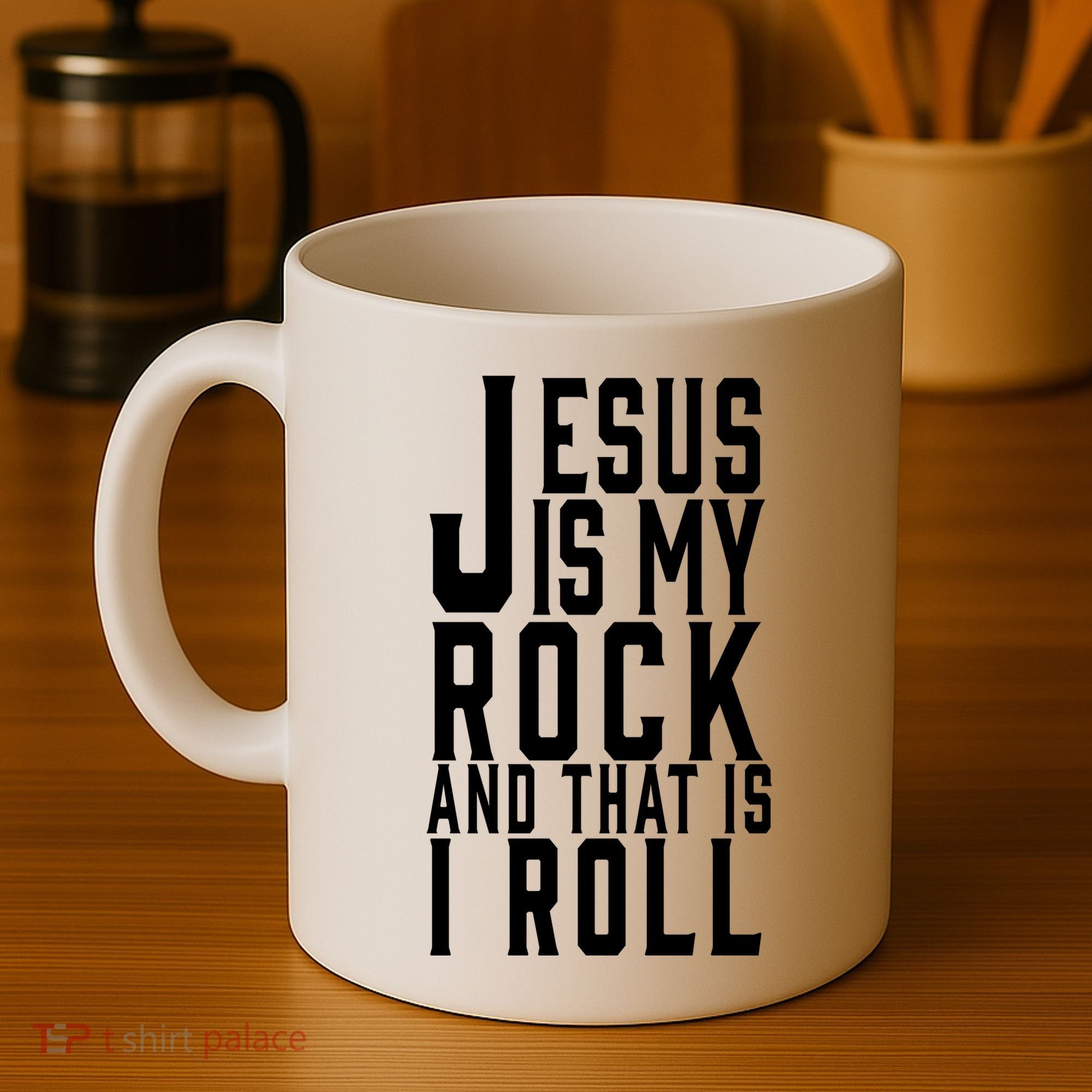 Jesus Is My Rock And Thats How I Roll Coffee Mug