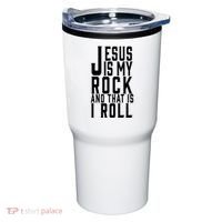 Jesus Is My Rock And Thats How I Roll Tumbler thumb 0