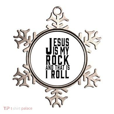 Jesus Is My Rock And Thats How I Roll Ornament