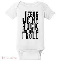 Jesus Is My Rock And Thats How I Roll Baby Bodysuit thumb 0