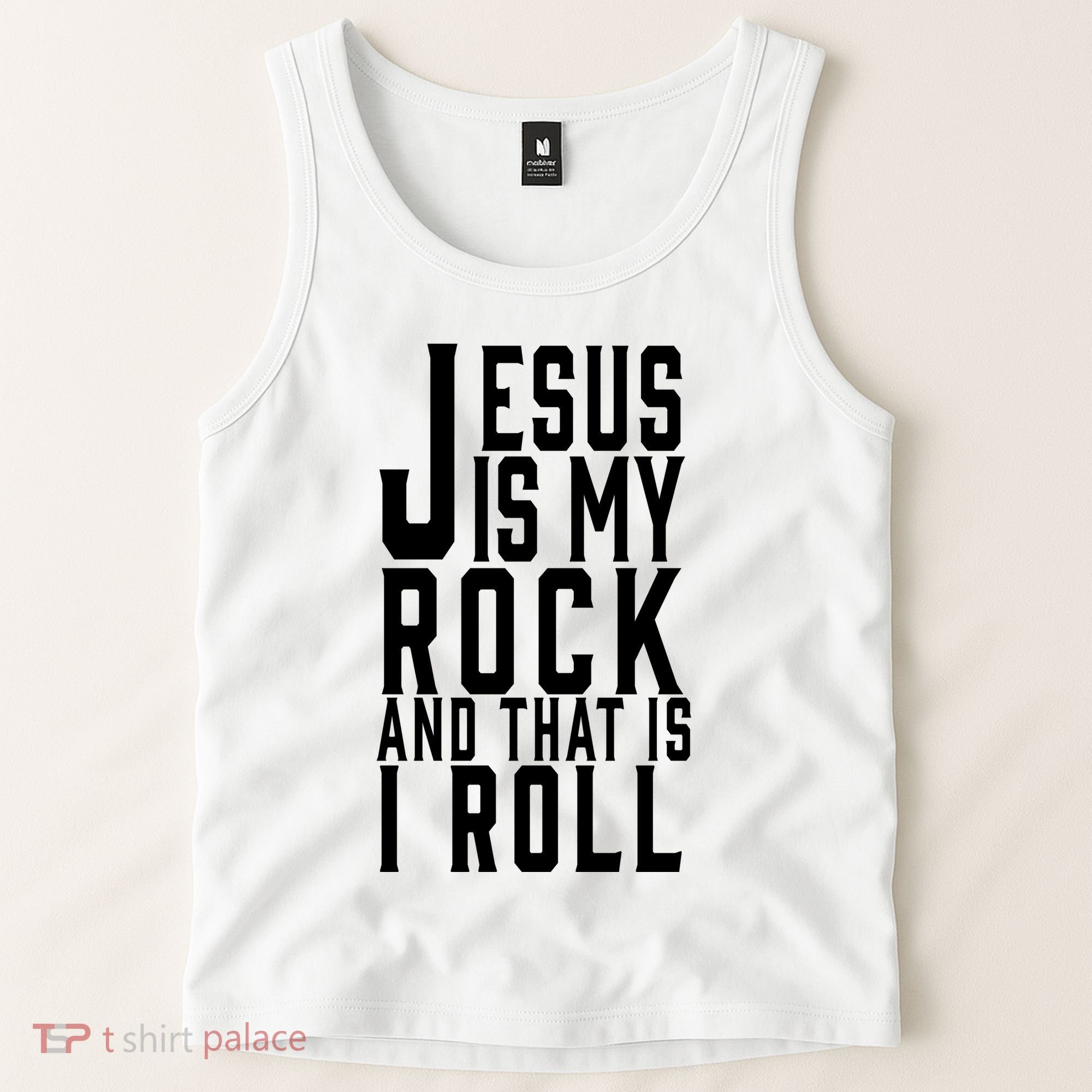 Jesus Is My Rock And Thats How I Roll Tank Top