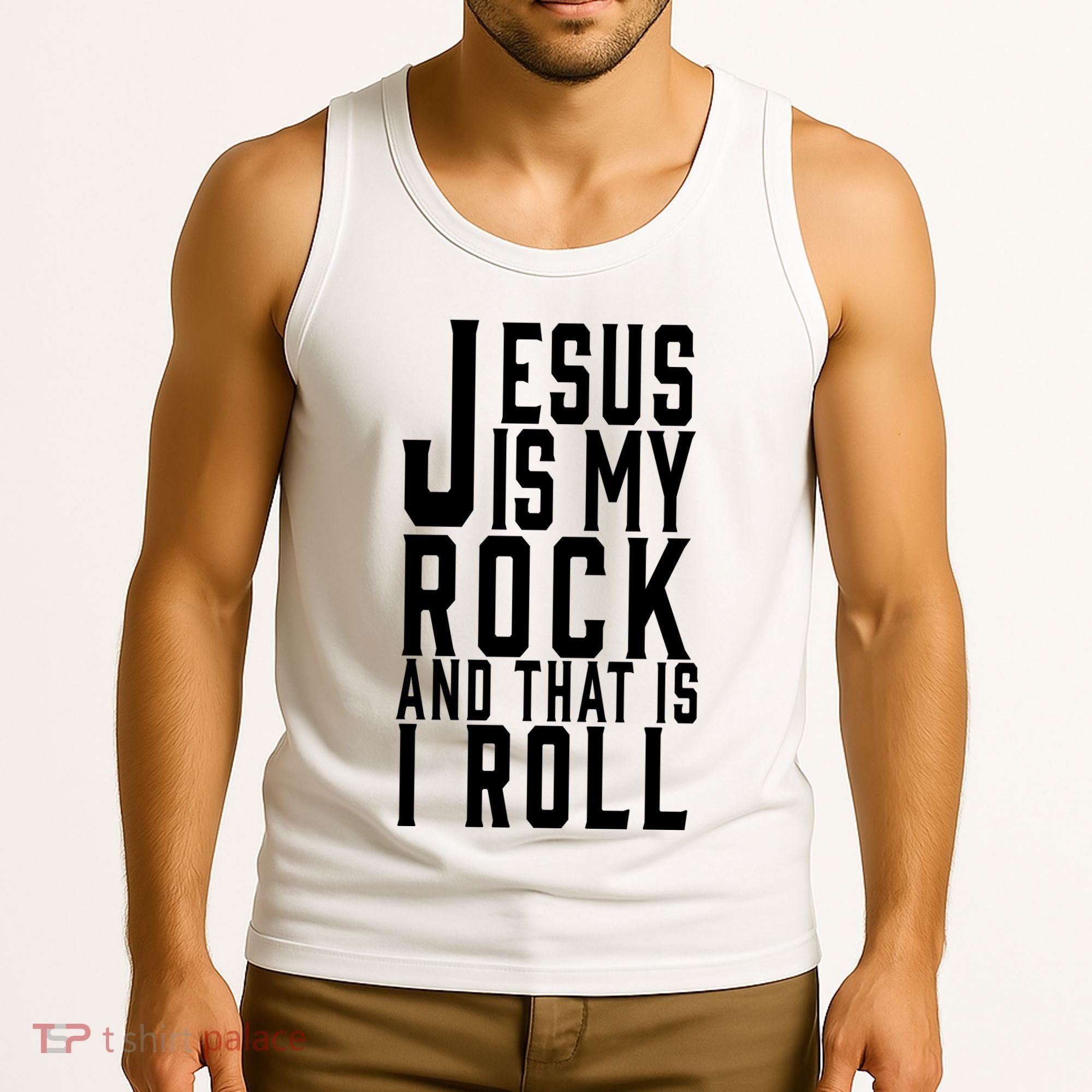 Jesus Is My Rock And Thats How I Roll Tank Top