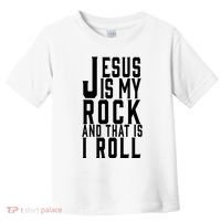 Jesus Is My Rock And Thats How I Roll Toddler T-Shirt thumb 0