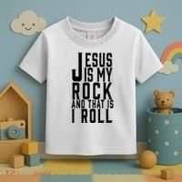 Jesus Is My Rock And Thats How I Roll Toddler T-Shirt thumb 3