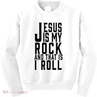 Jesus Is My Rock And Thats How I Roll Kids Sweatshirt thumb 0