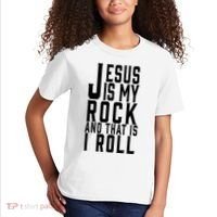 Jesus Is My Rock And Thats How I Roll Kids T-Shirt thumb 2