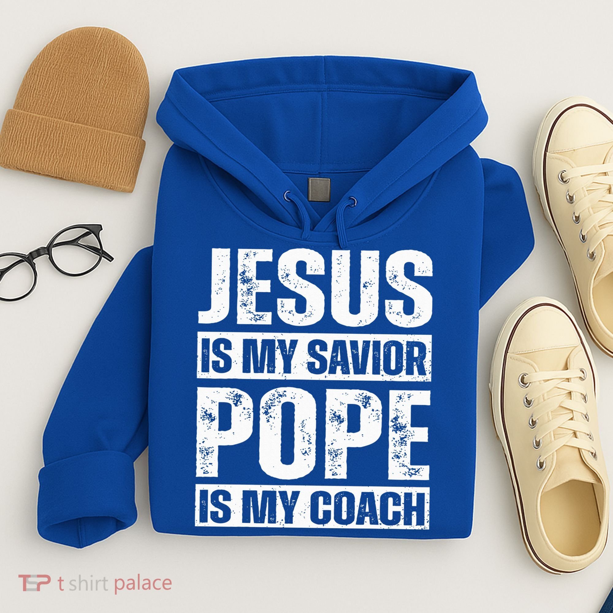 Jesus Is My Savior Pope Is My Coach Christian Hoodie