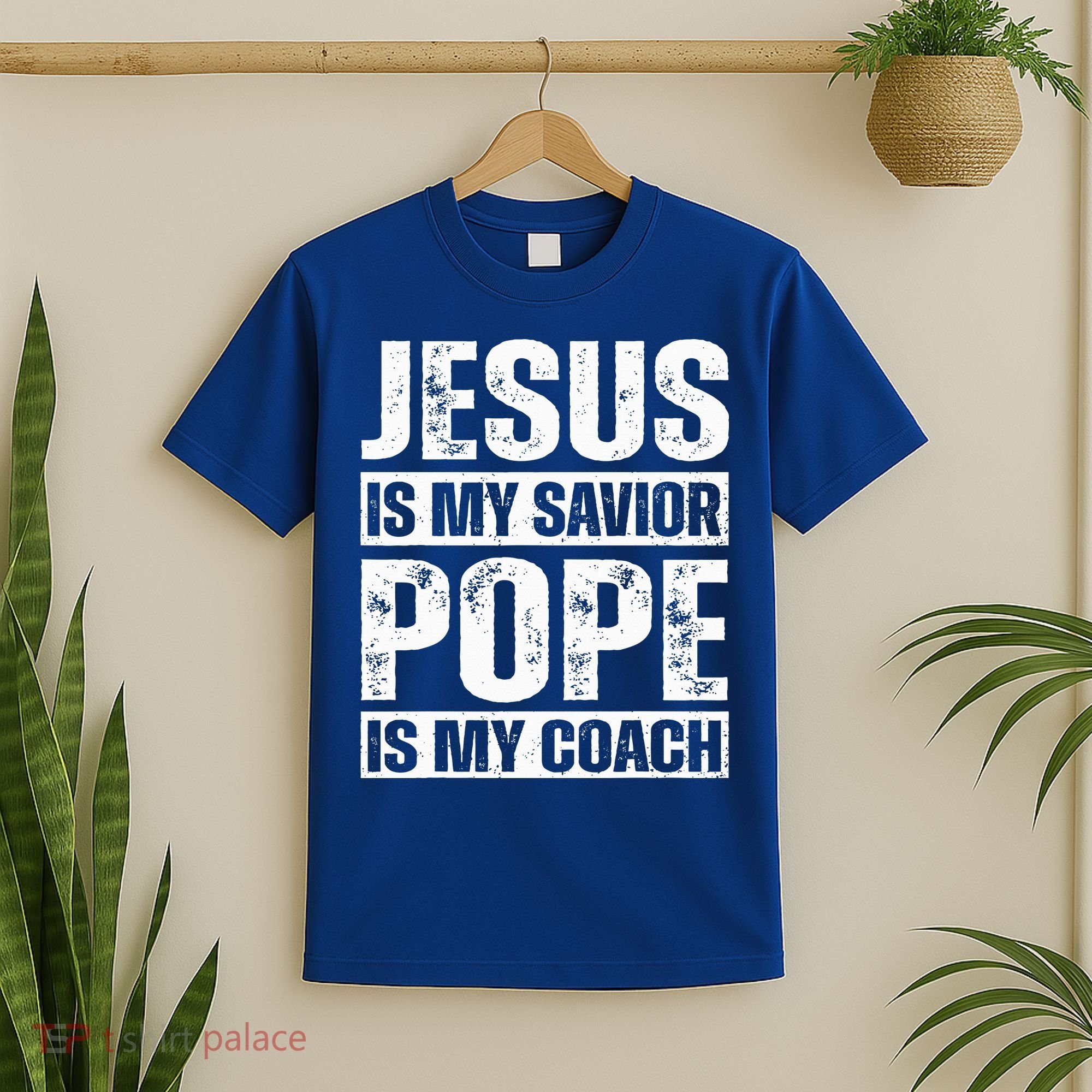 Jesus Is My Savior Pope Is My Coach Christian T-Shirt