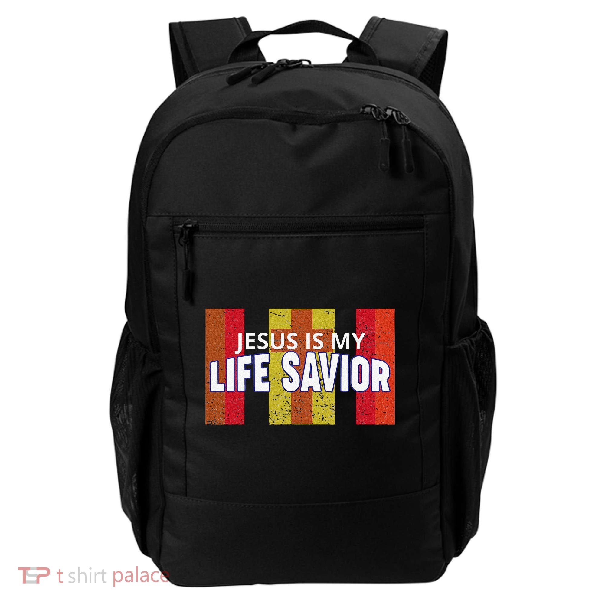 Jesus Is My Life Savior Green Backpack