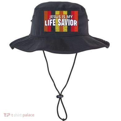 Jesus Is My Life Savior Green Bucket Hat