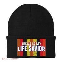 Jesus Is My Life Savior Green Beanie thumb 0