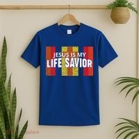 Jesus Is My Life Savior Green T-Shirt thumb 2