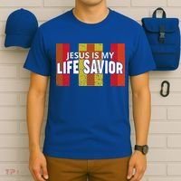 Jesus Is My Life Savior Green T-Shirt thumb 6