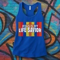 Jesus Is My Life Savior Green Women's Tank Top thumb 3