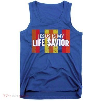 Jesus Is My Life Savior Green Tank Top