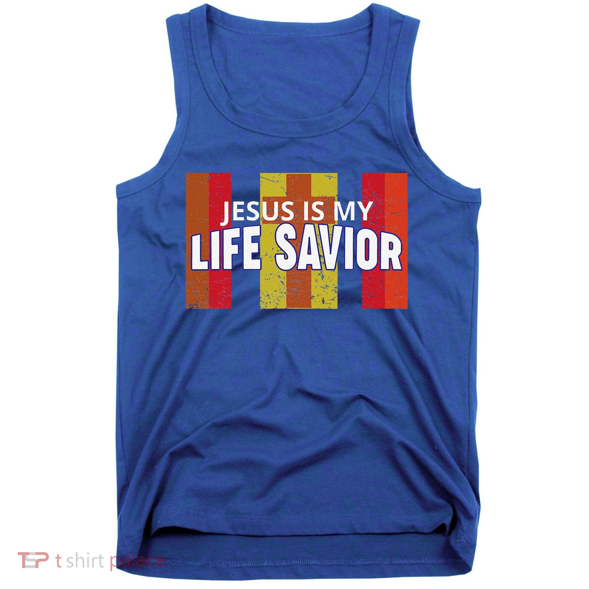 Jesus Is My Life Savior Green Tank Top