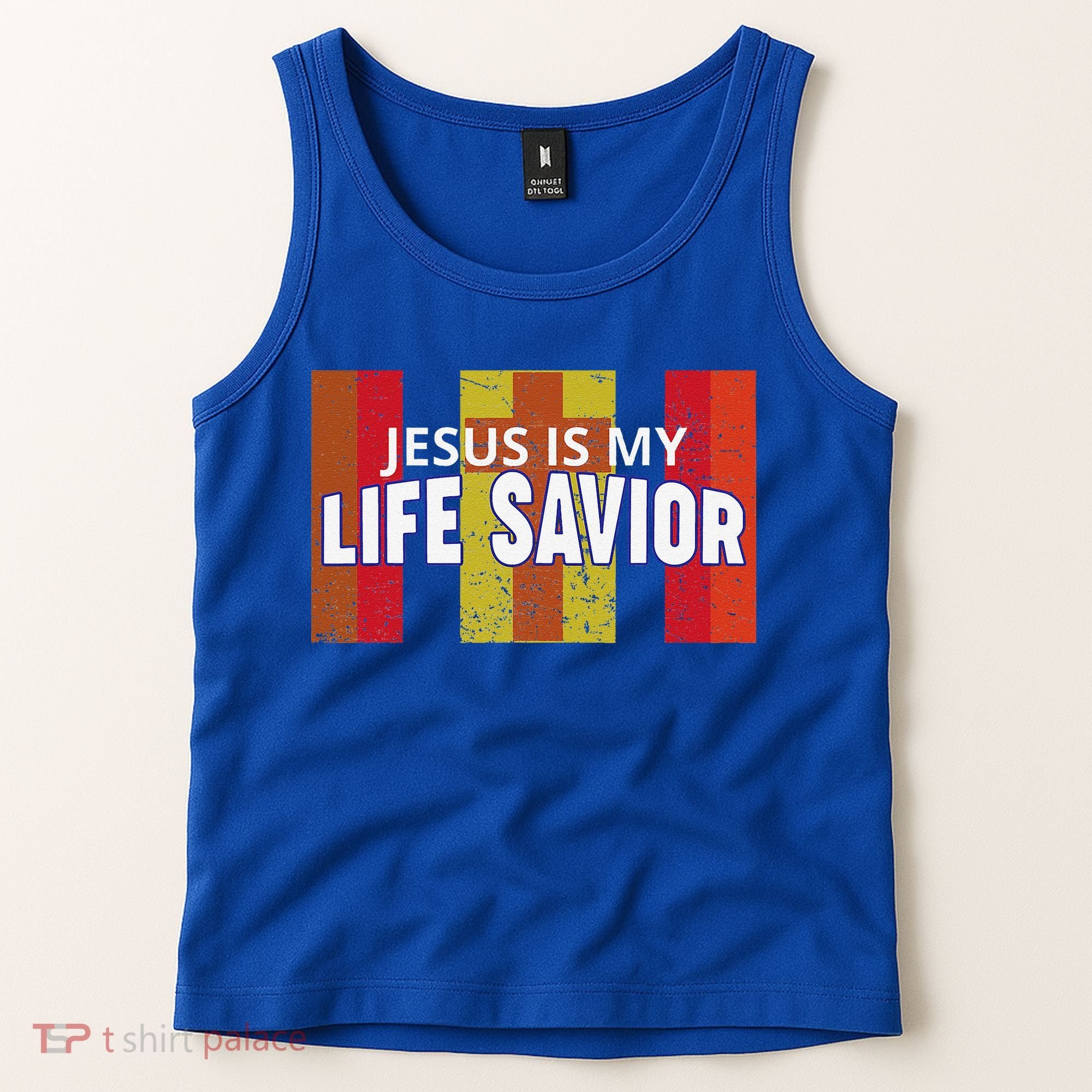 Jesus Is My Life Savior Green Tank Top