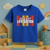 Jesus Is My Life Savior Green Toddler T-Shirt thumb 3