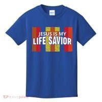 Jesus Is My Life Savior Green Kids T-Shirt thumb 0