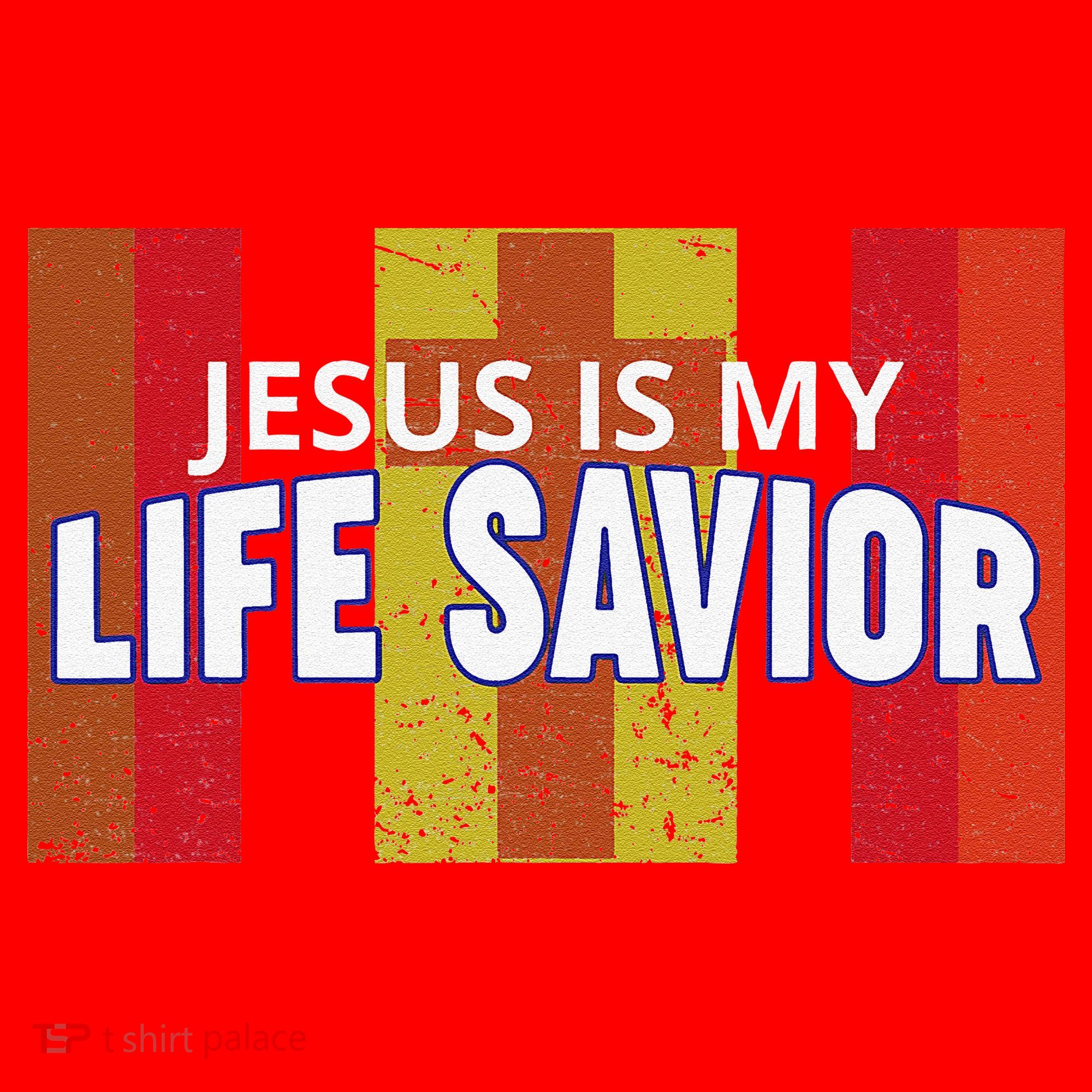 Jesus Is My Life Savior Green Santa Hat