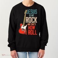 Jesus Is My Rock And That Is How I Roll Christian Women's Sweatshirt thumb 0