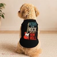Jesus Is My Rock And That Is How I Roll Christian Doggie Tank thumb 2