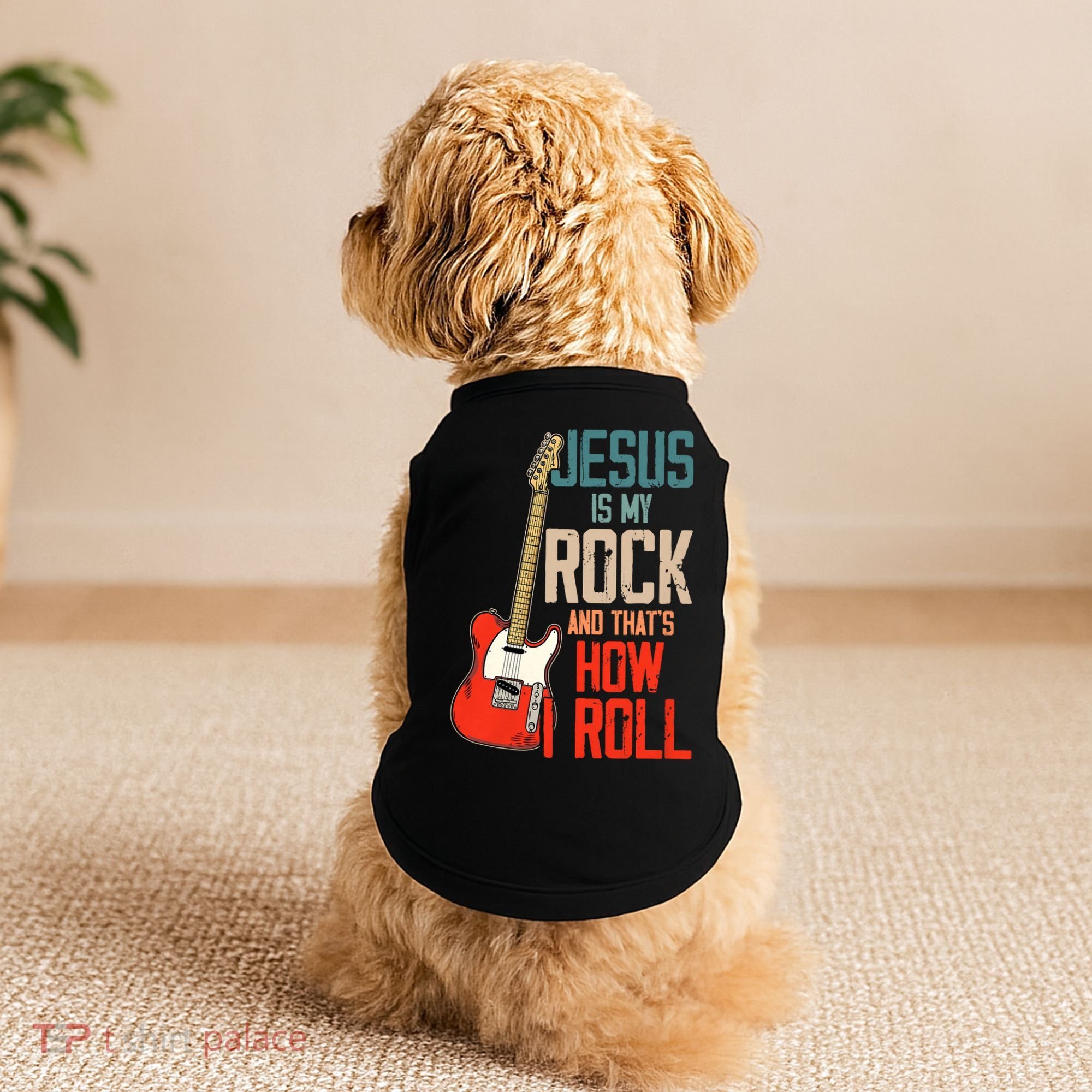 Jesus Is My Rock And That Is How I Roll Christian Doggie Tank