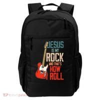 Jesus Is My Rock And That Is How I Roll Christian Backpack thumb 0