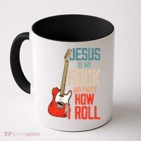 Jesus Is My Rock And That Is How I Roll Christian Coffee Mug thumb 0