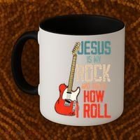 Jesus Is My Rock And That Is How I Roll Christian Coffee Mug thumb 2