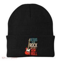 Jesus Is My Rock And That Is How I Roll Christian Beanie thumb 0