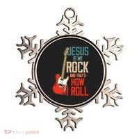Jesus Is My Rock And That Is How I Roll Christian Ornament thumb 0