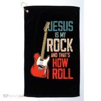 Jesus Is My Rock And That Is How I Roll Christian Golf Towel thumb 0