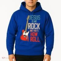 Jesus Is My Rock And That Is How I Roll Christian Hoodie thumb 2