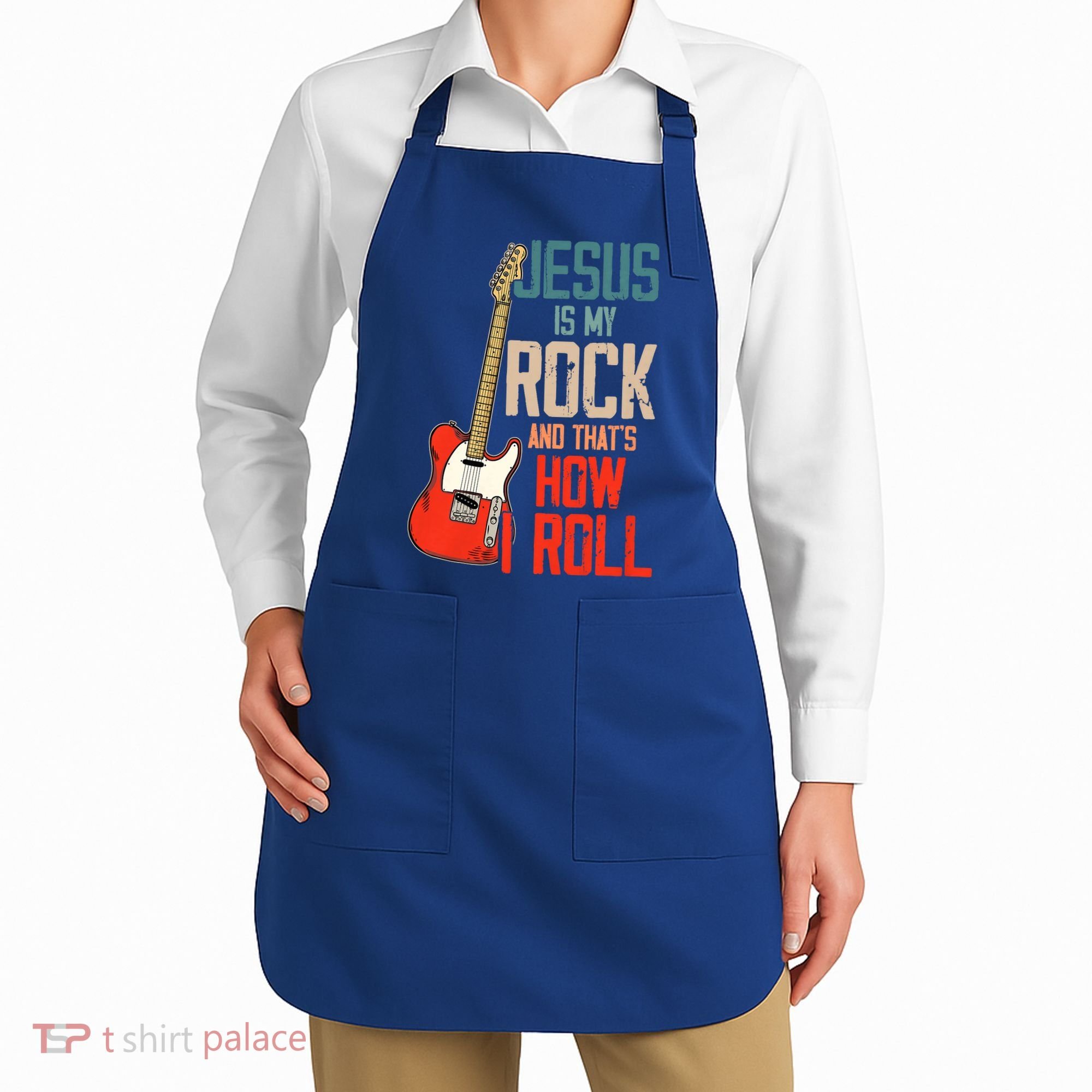 Jesus Is My Rock And That Is How I Roll Christian Apron