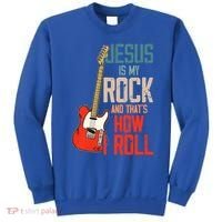 Jesus Is My Rock And That Is How I Roll Christian Sweatshirt thumb 0