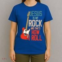 Jesus Is My Rock And That Is How I Roll Christian T-Shirt thumb 4