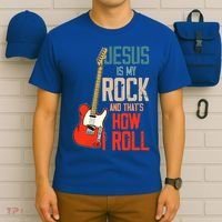 Jesus Is My Rock And That Is How I Roll Christian T-Shirt thumb 6