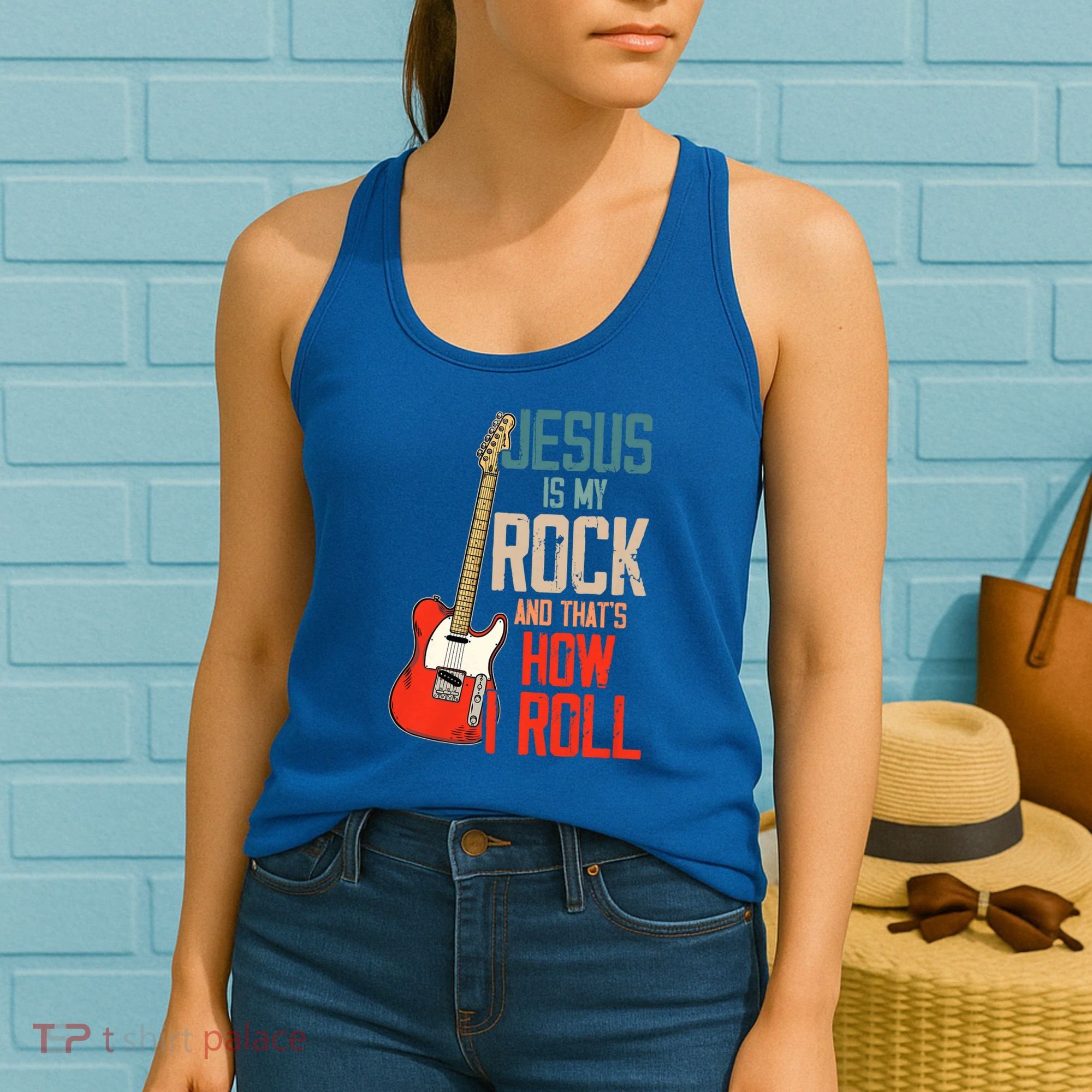 Jesus Is My Rock And That Is How I Roll Christian Women's Tank Top