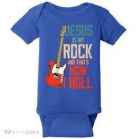 Jesus Is My Rock And That Is How I Roll Christian Baby Bodysuit thumb 0
