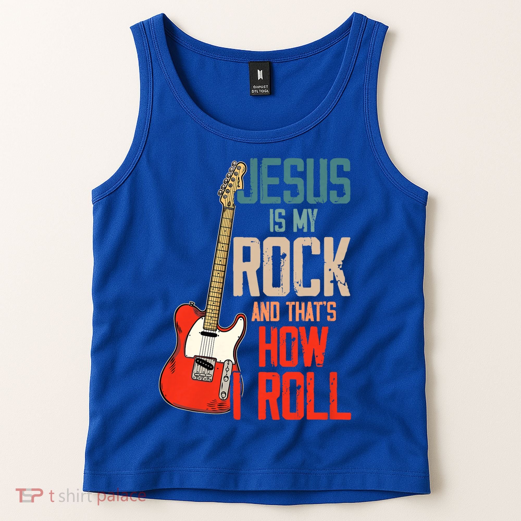 Jesus Is My Rock And That Is How I Roll Christian Tank Top