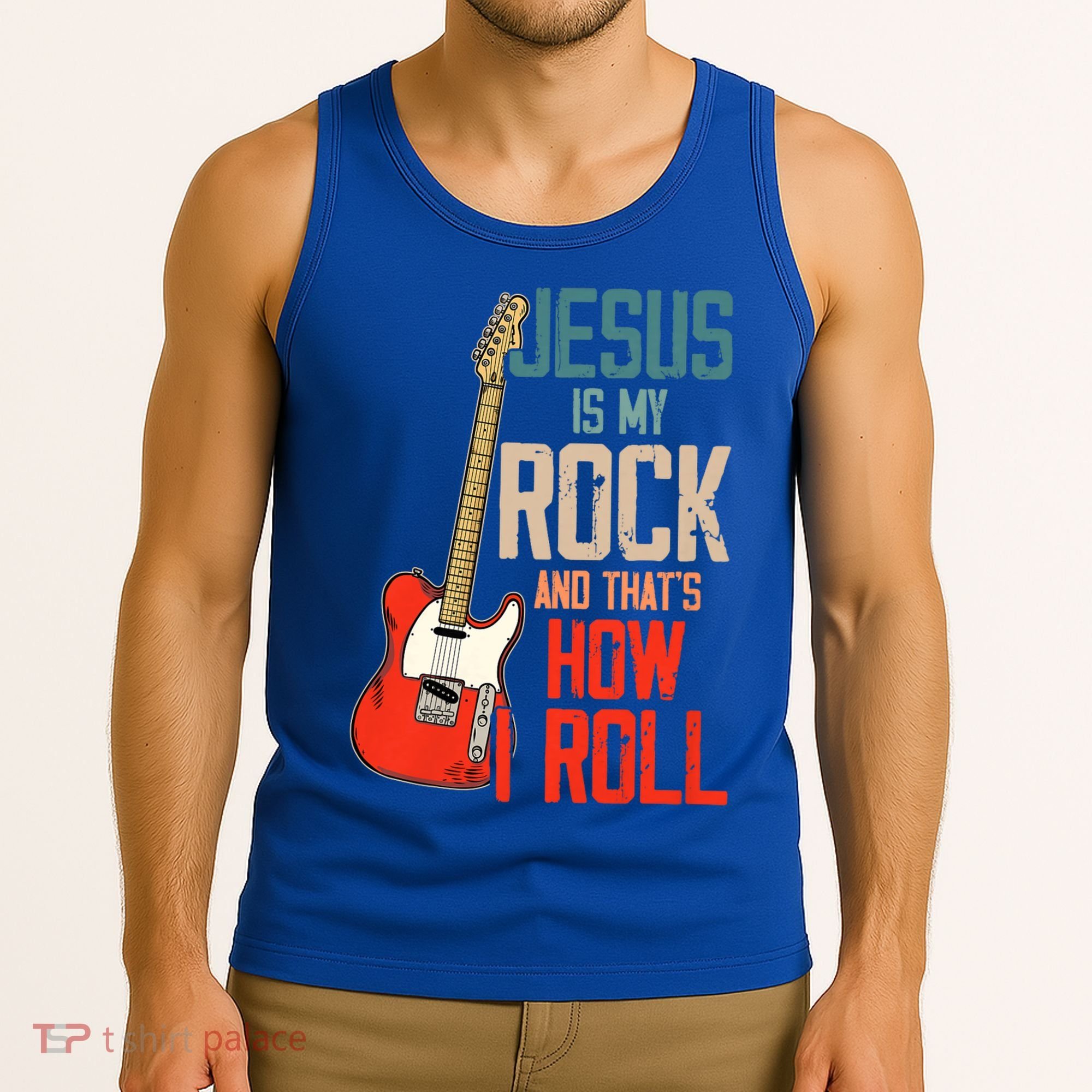 Jesus Is My Rock And That Is How I Roll Christian Tank Top